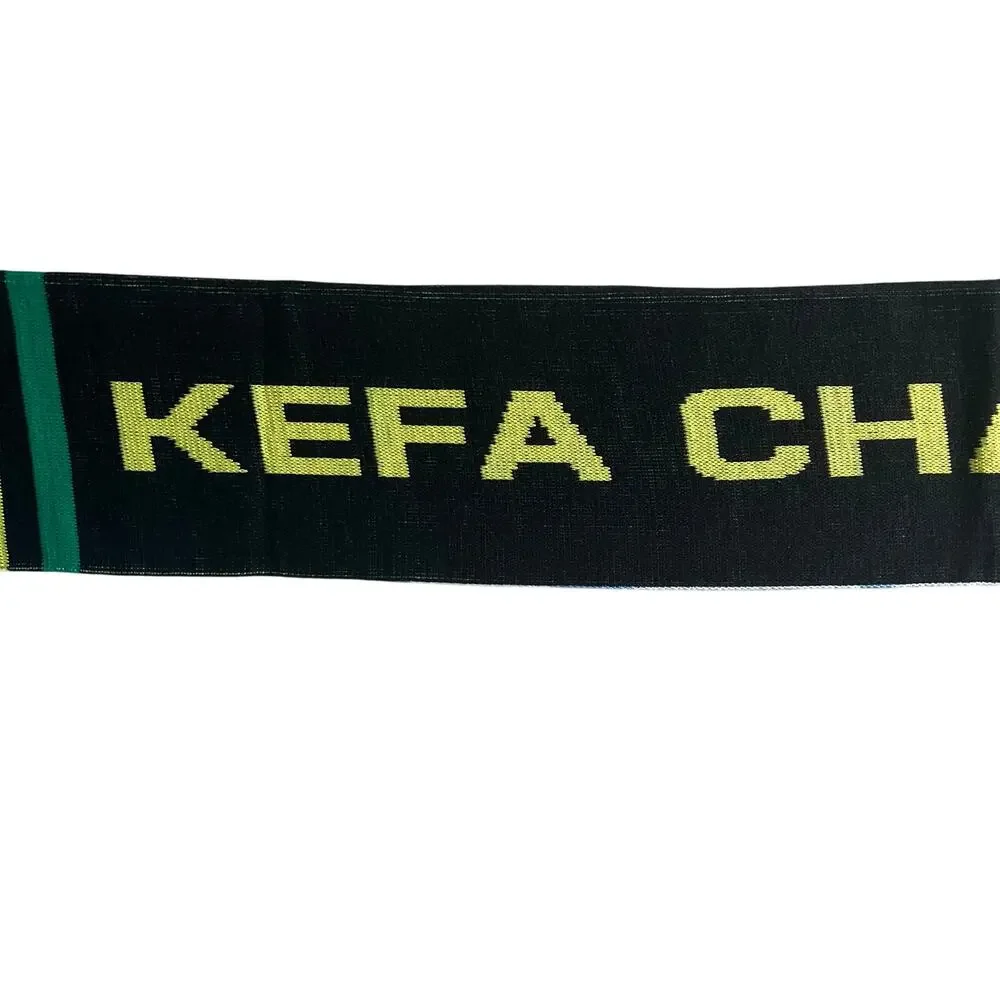 Kefa Champions Scarf Love Is Strength Black Knit 60x7 Ruffneck
